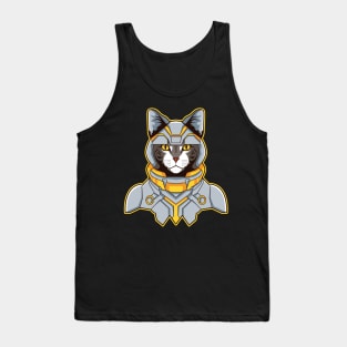 Cat Cyborg Illustration Tank Top